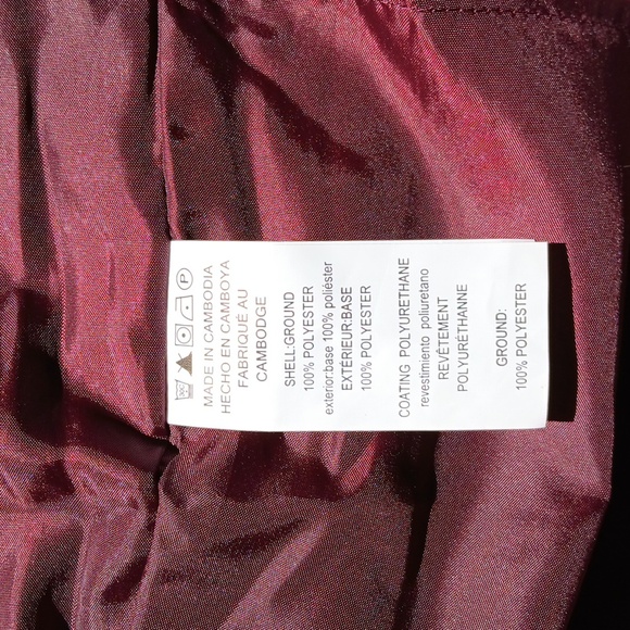 NWT Michael Kors micro skirt, Size 12, faux croc pu leather, Color Burgundy - Picture 11 of 12